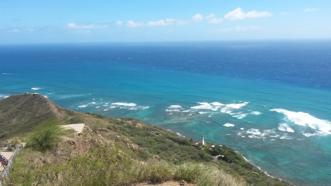 20141 vue du volcan Diamond head